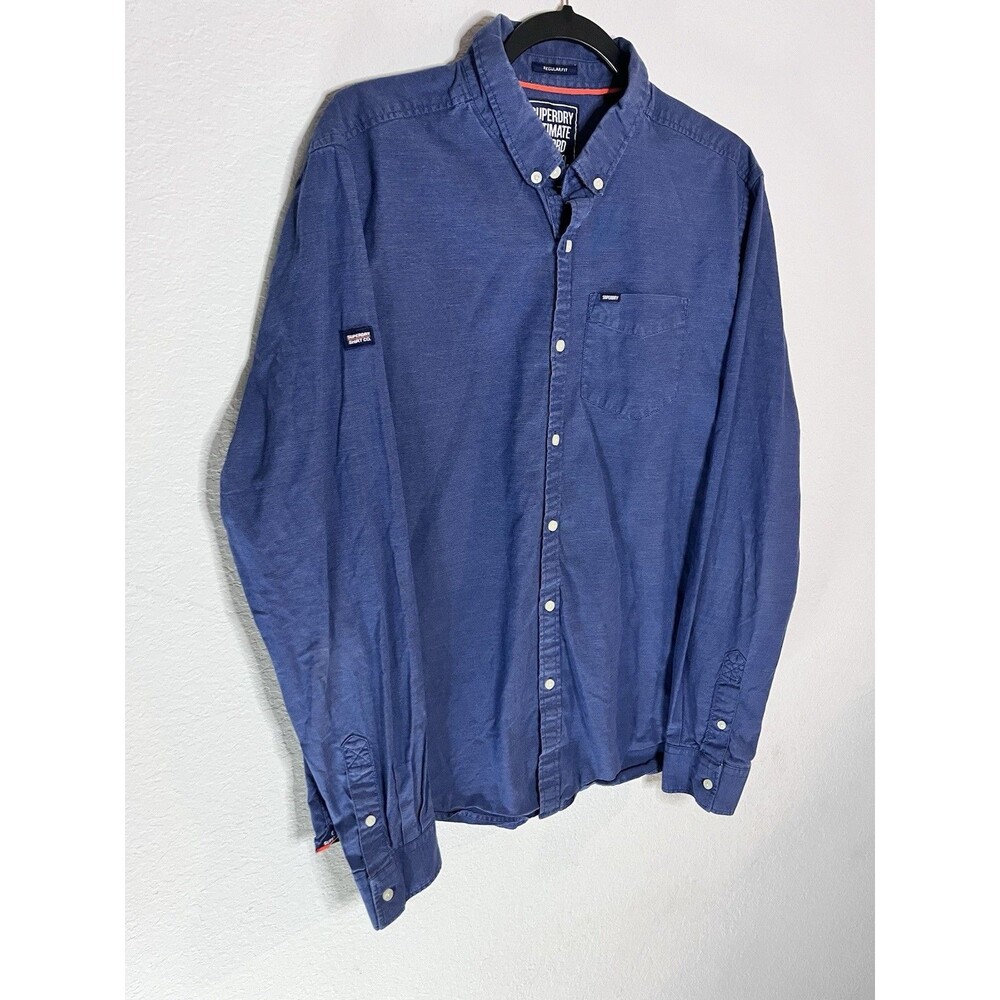 Superdry Oxford Shirt Co. Button Up Long Sleeve Preppy Dress Shirt Mens Size XL - Picture 4 of 7
